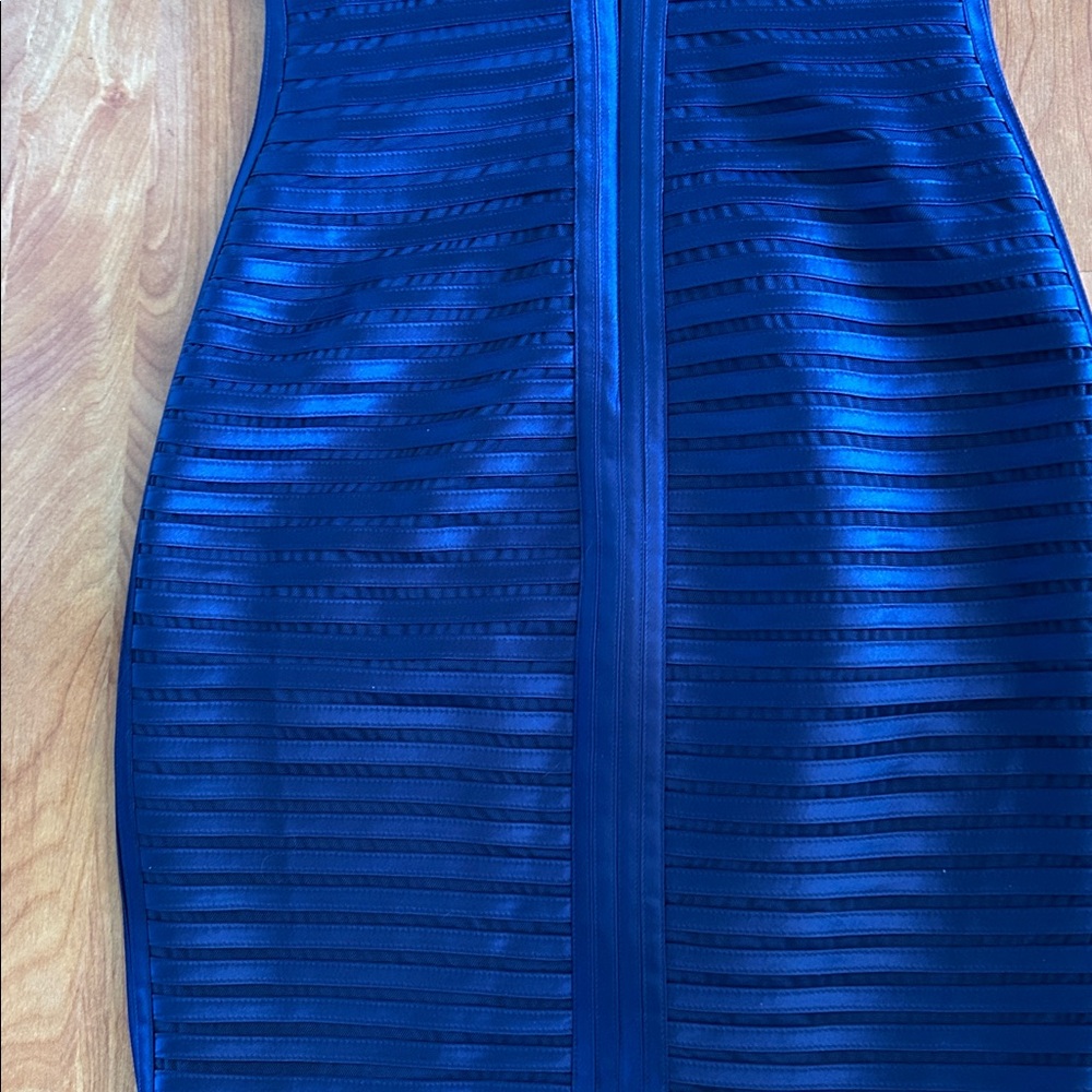 BCBGMaxAzria Navy Bandage Dress - Picture 6 of 7